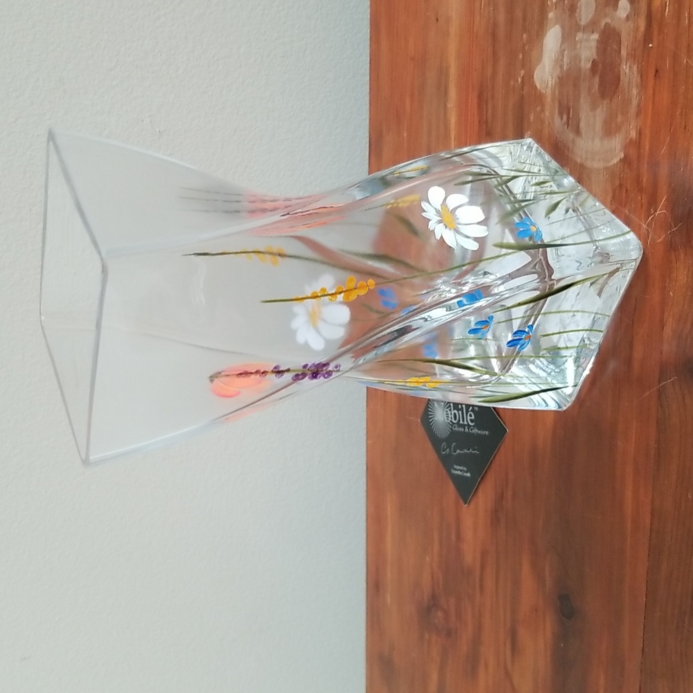 Nobile Blown and Handpainted Meadow Twist Vase - Picture 6 of 8